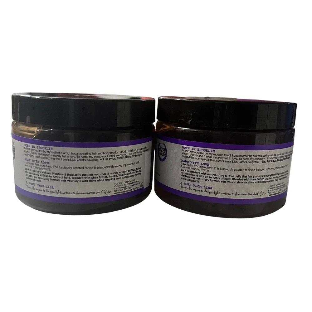 2 Carols Daughter Black Vanilla Moisture Hold Jelly for Dry Brittle Hair 12oz